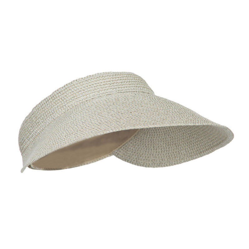 Women's UPF 50+ Metallic Poly Paper Braid Visor