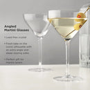 Raye Angled Crystal Martini Glasses Set of 2 by Viski