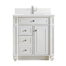 James Martin Bristol 30" Single Bathroom Vanity, Bright White