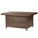 Aluminum 48-in Rectangular Propane Fire Table, Beads, Covers and Lid