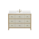 James Martin Celeste 48" Single Bathroom Vanity, Sunwashed Oak with Embossed Shagreen Drawer Fronts