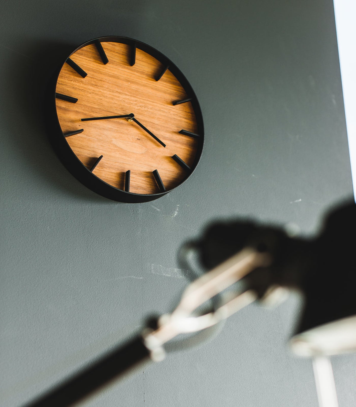Wall Clock - Steel + Wood, photo 7 of 9