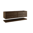 James Martin Allamari 72" Floating Double Bathroom Vanity, Sable