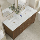 James Martin Myrrin 60" Double Bathroom Vanity, Mid-Century Walnut