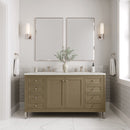 James Martin Chicago 60" Double Bathroom Vanity, Walnut Whisper