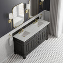 James Martin Brookfield 72" Double Bathroom Vanity, Black Onyx