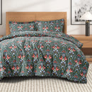 Reversible Christmas Comforter and Sham Set - Holiday / Lodge Odette Collection