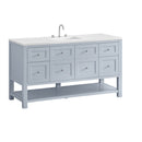 James Martin Breckenridge 60" Single Bathroom Vanity, Serenity Blue