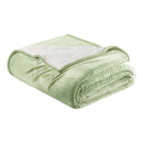 Velvet Plush Sherpa Bed Blanket - Sherpa Fleece Collection by Great Bay Home