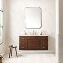 James Martin Amberly 48" Dual Mount Single Bathroom Vanity, Mid-Century Walnut