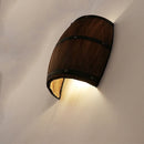 Set of 2 American vintage country wine barrel wall lamps for restaurant, kitchen aisle, bar