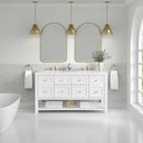 James Martin Breckenridge 60" Double Bathroom Vanity, Bright White