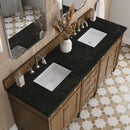 James Martin Brittany 72" Double Bathroom Vanity, Saddle Brown