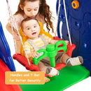 3-in-1 Junior Children Freestanding Design Climber Slide Swing Seat Basketball Hoop by LJGDeals