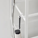 Rolling Five-Tier Shoe Rack (34.25" H)  - Steel + Wood