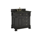 James Martin Brookfield 36" Single Bathroom Vanity, Black Onyx