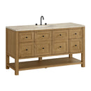 James Martin Breckenridge 60" Single Bathroom Vanity, Light Natural Oak