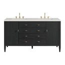 James Martin Myrrin 60" Double Bathroom Vanity, Carbon Oak