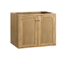 James Martin Laurent 30" Dual Mount Single Bathroom Vanity, Light Natural Oak