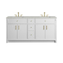 James Martin Bellshire 72" Double Bathroom Vanity, Bright White