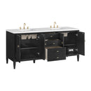 James Martin Myrrin 72" Double Bathroom Vanity, Carbon Oak