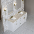 James Martin Bellshire 72" Double Bathroom Vanity, Bright White