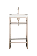 James Martin Boston 20" Single Console Vanity, Brushed Nickel
