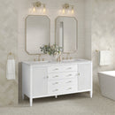 James Martin Myrrin 60" Double Bathroom Vanity, Bright White