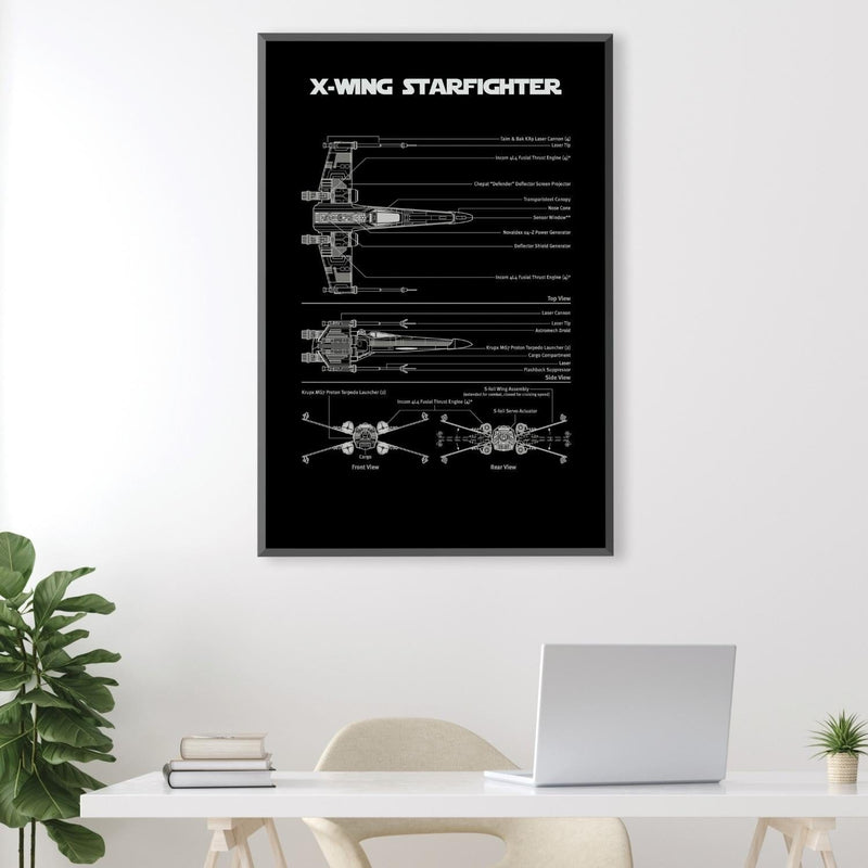 X-Wing Starfighter Blueprint Canvas