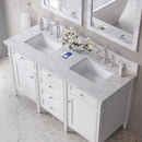 James Martin Brittany 60" Double Bathroom Vanity, Bright White