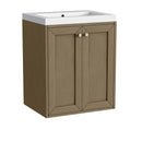 James Martin Chianti 24" Floating Single Bathroom Vanity, Walnut Whisper