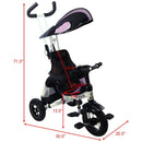 4-in-1 Detachable Learning Baby Tricycle Stroller w/ Canopy Bag-Pink by LJGDeals