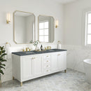 James Martin Chicago 72" Double Bathroom Vanity, Glossy White