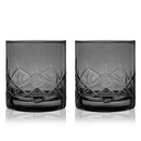 Admiral Crystal Rocks Glasses in Smoke Set of 2 by Viski