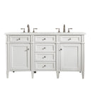 James Martin Brittany 60" Double Bathroom Vanity, Bright White