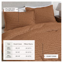 100% Cotton Honeycomb Waffle Duvet Set - Mattea Collection by Great Bay Home