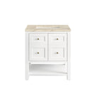 James Martin Breckenridge 30" Single Bathroom Vanity, Bright White