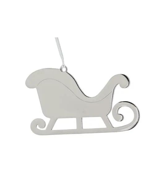 Sleigh Ornament w/White Tassel, photo 2 of 3