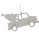Truck w/Tree Ornament w/White Tassel by creativegiftsdirect