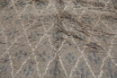 8’2" x 10’4" Hand Knotted 100% Wool Plus Pile Moroccan Area Rug Gray