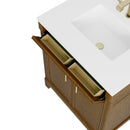 James Martin Bellshire 30" Single Bathroom Vanity, Honey Oak
