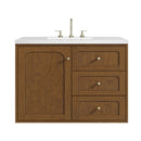 James Martin Laurent 36" Dual Mount Single Bathroom Vanity, Honey Oak