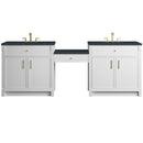 James Martin Bellshire 96" Double Bathroom Vanity, Bright White