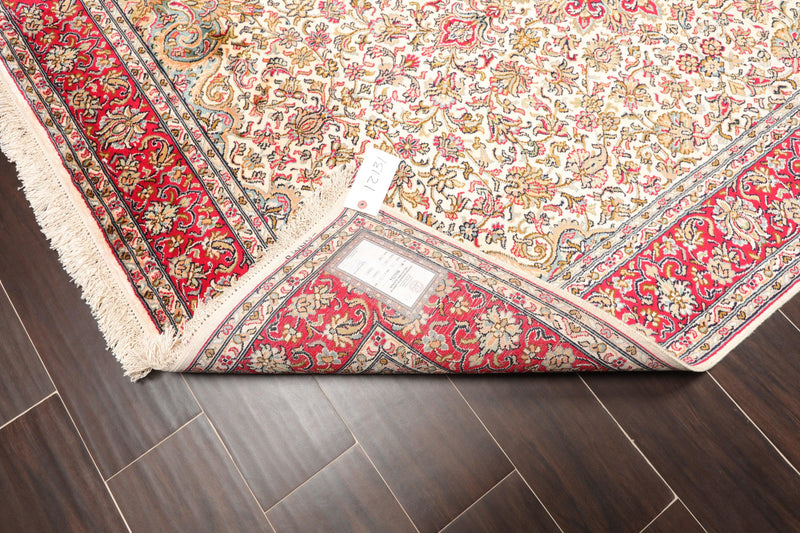 4'3"x6'3"Persian Oriental Area Rug Hand Knotted 100% Silk Traditional 400 KPSI