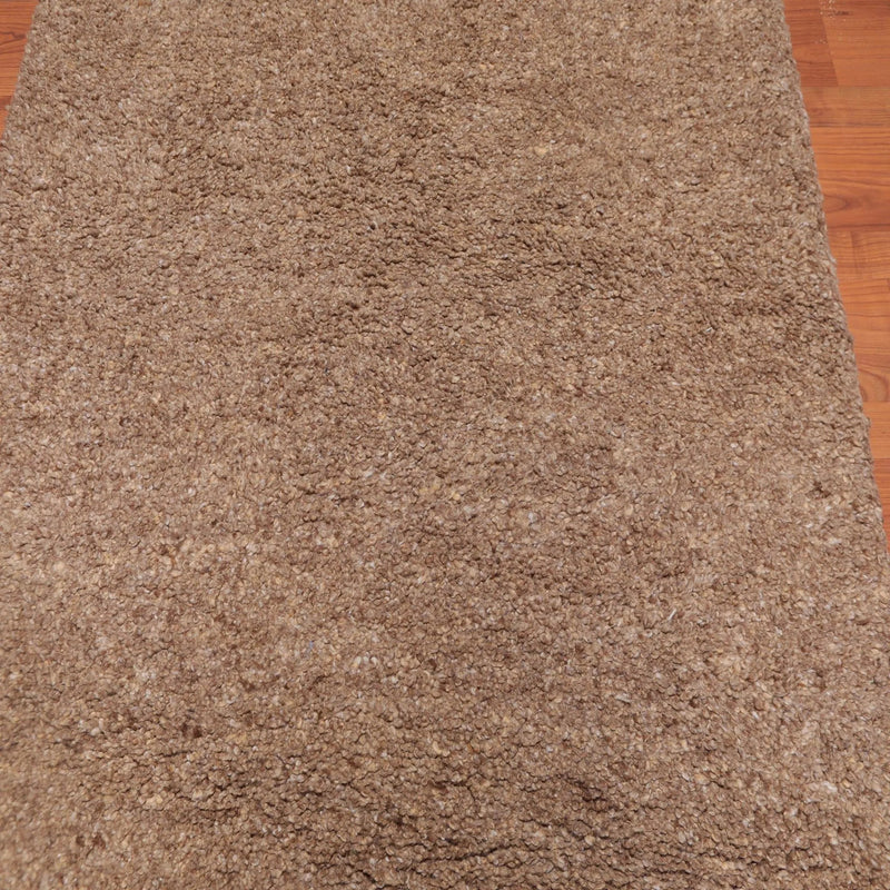 4' x 6' Hand Knotted Rare Authentic Artisanat Wool Morroccan Rabat Area Rug Tan