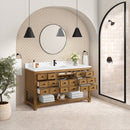 James Martin Malibu 60" Single Bathroom Vanity, Amber Birch