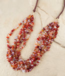 Xavier Carnelian Multi-Strand Necklace