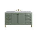 James Martin Chicago 60" Single Bathroom Vanity, Smokey Celadon