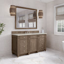 James Martin Bristol 60" Single Bathroom Vanity, Whitewashed Walnut
