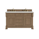 James Martin Brookfield 60" Double Bathroom Vanity, Pecan